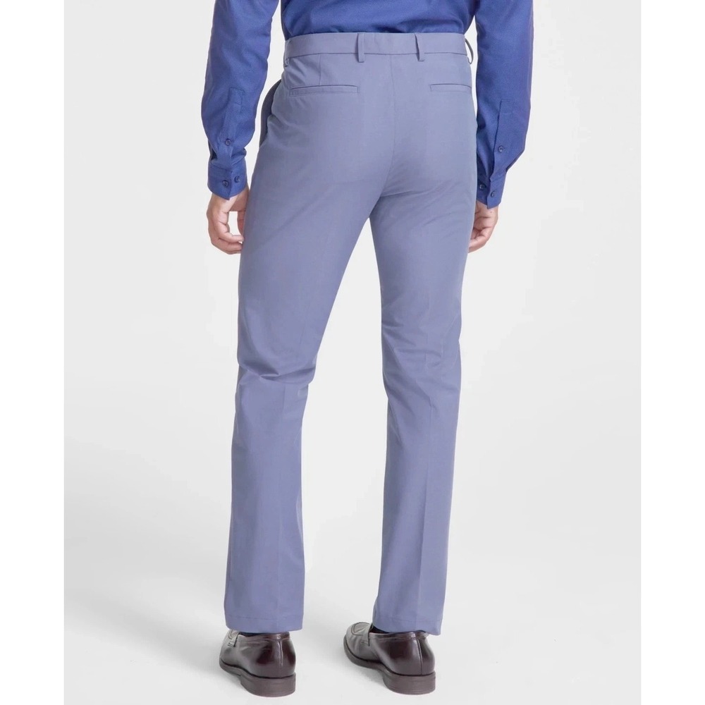 Michael Kors Mens Classic fit Dress Pants‎ 40W 32L Ash Blue Solid Stretch